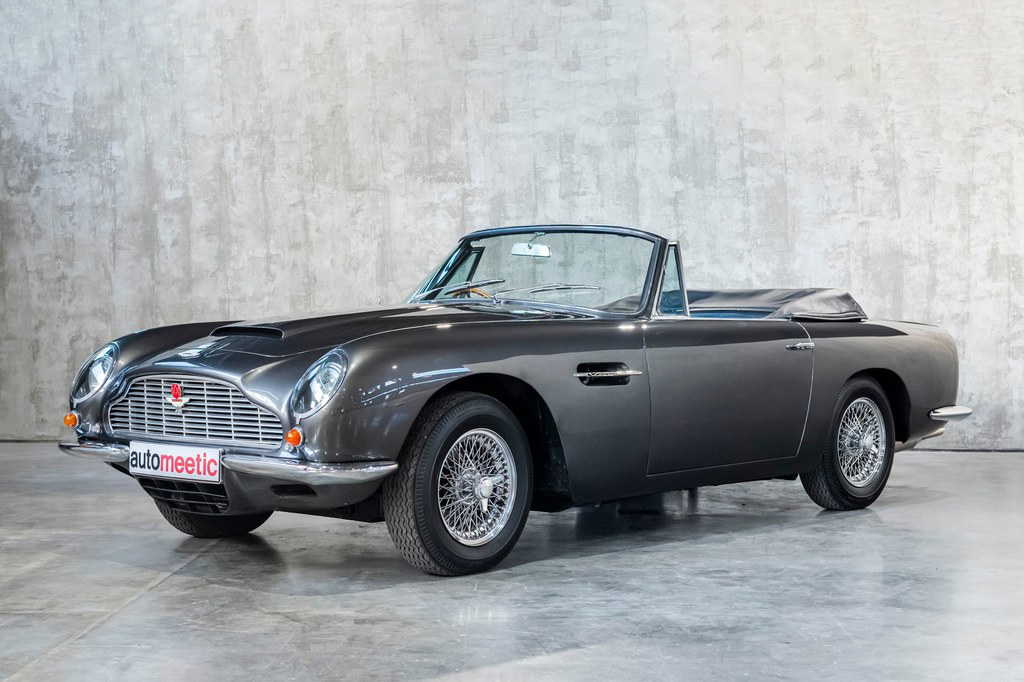 1969 Oyster Grey Olive Green Aston Martin DB6 Vantage Volante for sale by DriveCity